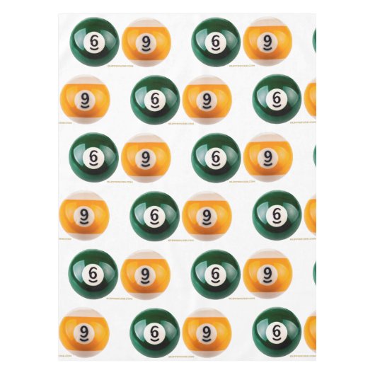 SlipperyJoe's 69 harde pooltafel twee biljartbal Tafelkleed (Voorkant)