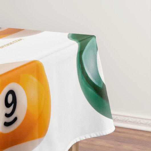 SlipperyJoe's 69 harde pooltafel twee biljartbal Tafelkleed (Voorbeeld)