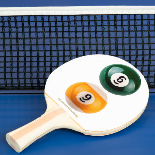 SlipperyJoe's 69 harde pooltafel twee biljartbal Tafeltennisbatje