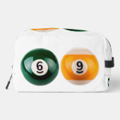 SlipperyJoe's 69 harde pooltafel twee biljartbal Toilettasje (Achterkant)