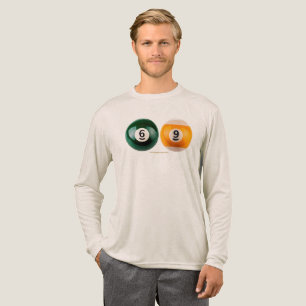 SlipperyJoe's 69 harde pooltafel twee biljartbal Tri-Blend Shirt