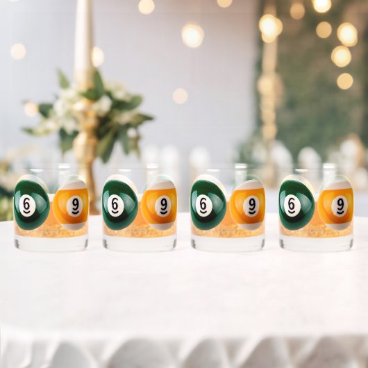 SlipperyJoe's 69 harde pooltafel twee biljartbal Whisky Glas (Insitu (Huwelijk))