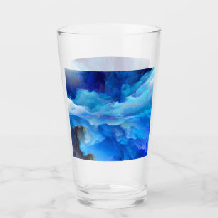 SlipperyJoe's abstracte wolkenkunst kleurrijke sur Glas