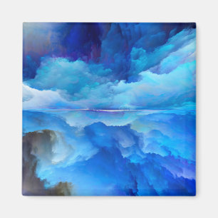 SlipperyJoe's abstracte wolkenkunst kleurrijke sur Magneet