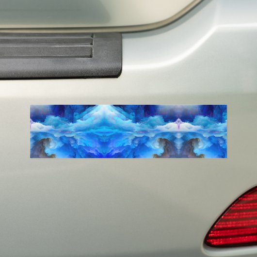 SlipperyJoe's abstracte wolkenkunstwerk kleurrijke Bumpersticker (Op auto)