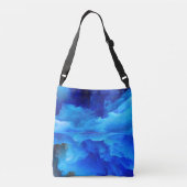SlipperyJoe's abstracte wolkenkunstwerk kleurrijke Crossbody Tas (Achterkant)