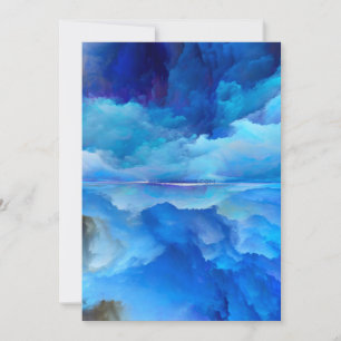 SlipperyJoe's abstracte wolkenkunstwerk kleurrijke Feestdagenkaart