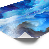 SlipperyJoe's abstracte wolkenkunstwerk kleurrijke Foto Afdruk (Hoek)