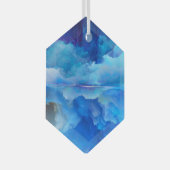 SlipperyJoe's abstracte wolkenkunstwerk kleurrijke Glas Ornament (Voorkant Rechts)