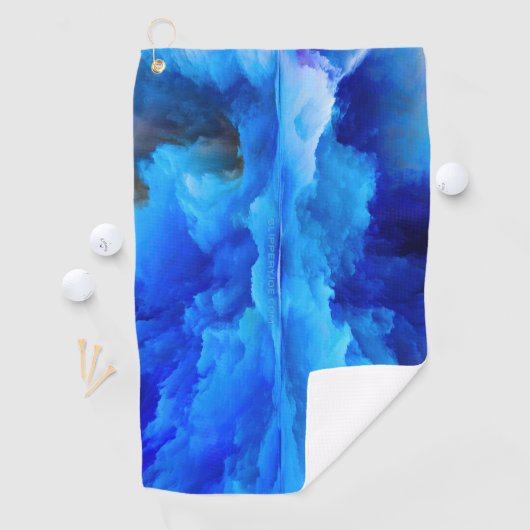 SlipperyJoe's abstracte wolkenkunstwerk kleurrijke Golfhanddoek (Insitu)