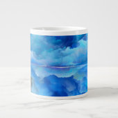 SlipperyJoe's abstracte wolkenkunstwerk kleurrijke Grote Koffiekop (Voorkant)