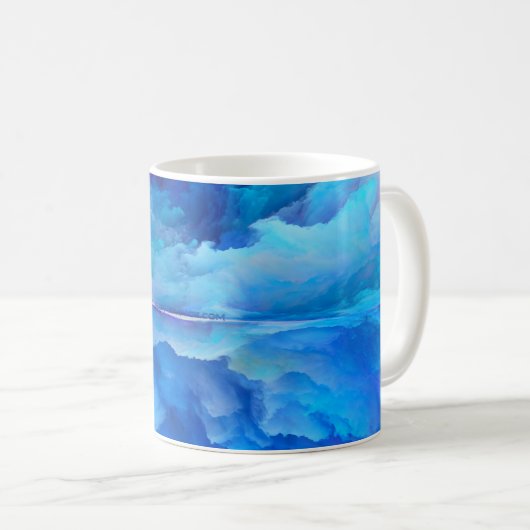 SlipperyJoe's abstracte wolkenkunstwerk kleurrijke Koffiemok (Voorkant rechts)