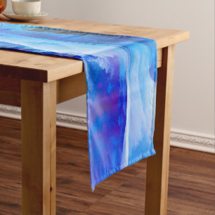 SlipperyJoe's abstracte wolkenkunstwerk kleurrijke Korte Tafelloper