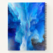 SlipperyJoe's abstracte wolkenkunstwerk kleurrijke Notitieboek (Achterkant)