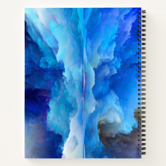 SlipperyJoe's abstracte wolkenkunstwerk kleurrijke Notitieboek (Achterkant)