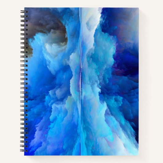 SlipperyJoe's abstracte wolkenkunstwerk kleurrijke Notitieboek (Voorkant)