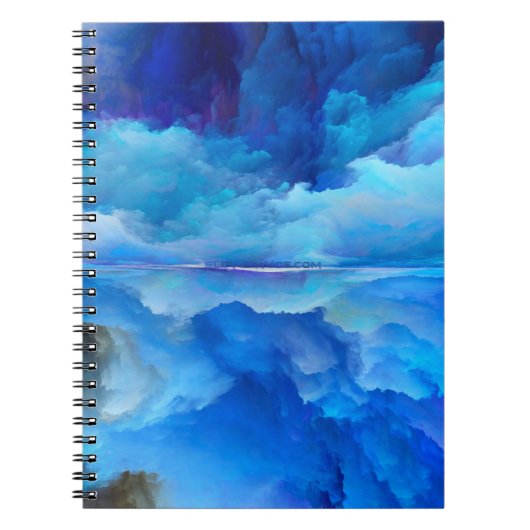 SlipperyJoe's abstracte wolkenkunstwerk kleurrijke Notitieboek (Voorkant)