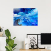 SlipperyJoe's abstracte wolkenkunstwerk kleurrijke Poster (Thuiskantoor)