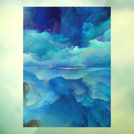 SlipperyJoe's abstracte wolkenkunstwerk kleurrijke Raamsticker (Vel 3)