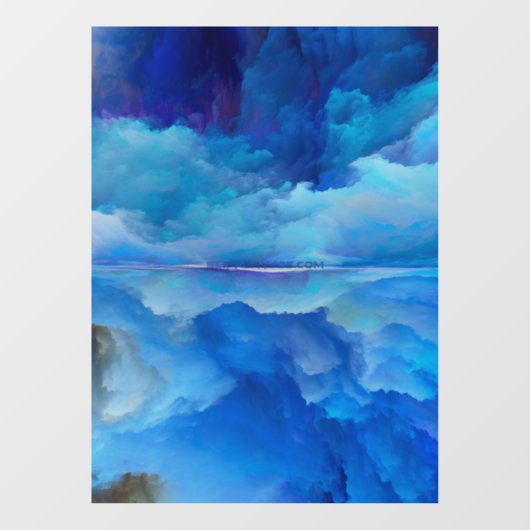 SlipperyJoe's abstracte wolkenkunstwerk kleurrijke Raamsticker (Vel)