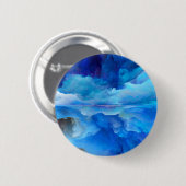 SlipperyJoe's abstracte wolkenkunstwerk kleurrijke Ronde Button 5,7 Cm (Voorkant /achterkant)