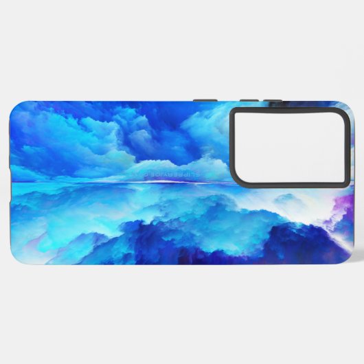 SlipperyJoe's abstracte wolkenkunstwerk kleurrijke Samsung Galaxy Hoesje (Linkerkant)