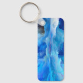 SlipperyJoe's abstracte wolkenkunstwerk kleurrijke Sleutelhanger (Voorkant)