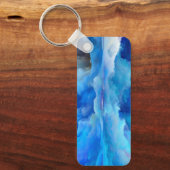 SlipperyJoe's abstracte wolkenkunstwerk kleurrijke Sleutelhanger (Voorkant)