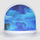 SlipperyJoe's abstracte wolkenkunstwerk kleurrijke Sneeuwbol (Voorkant)