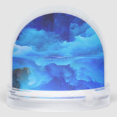 SlipperyJoe's abstracte wolkenkunstwerk kleurrijke Sneeuwbol (Achterkant)