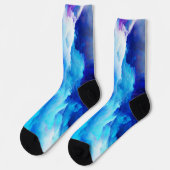 SlipperyJoe's abstracte wolkenkunstwerk kleurrijke Sokken (Links)