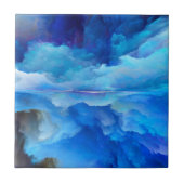 SlipperyJoe's abstracte wolkenkunstwerk kleurrijke Tegeltje (Voorkant)