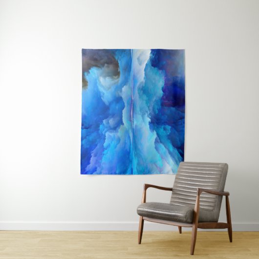 SlipperyJoe's abstracte wolkenkunstwerk kleurrijke Wandkleed (In situ)