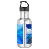 SlipperyJoe's abstracte wolkenkunstwerk kleurrijke Waterfles (Achterkant)