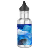 SlipperyJoe's abstracte wolkenkunstwerk kleurrijke Waterfles (Links)