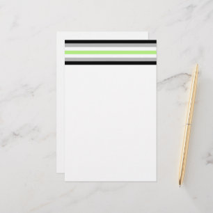 SlipperyJoe's Agender Pride Flag gay gifts LGBTQIA Briefpapier