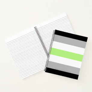 SlipperyJoe's Agender Pride Flag gay gifts LGBTQIA Notitieboek