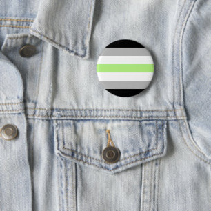 SlipperyJoe's Agender Pride Flag gay gifts LGBTQIA Ronde Button 5,7 Cm