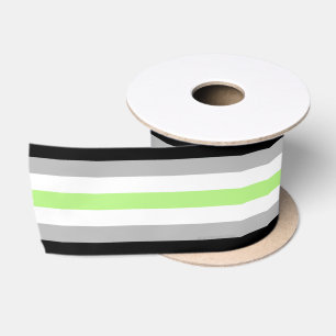 SlipperyJoe's Agender Pride Flag gay gifts LGBTQIA Satijnen Lint