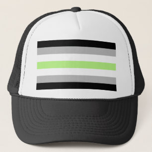 SlipperyJoe's Agender Pride Flag gay gifts LGBTQIA Trucker Pet