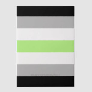 SlipperyJoe's Agender Pride Flag gay gifts LGBTQIA Vellum Uitnodigingen