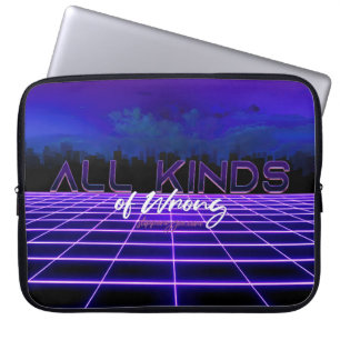SlipperyJoe's allerlei verkeerde vet 3D-tekst retr Laptop Sleeve
