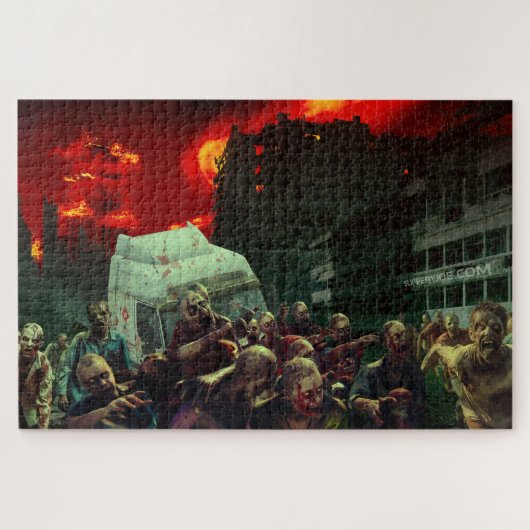 SlipperyJoe's apocalyptische Halloween-scène grote Legpuzzel (Horizontaal)