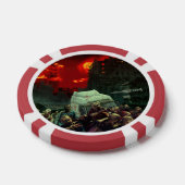 SlipperyJoe's apocalyptische Halloween-scène grote Poker Chips (Enkel)