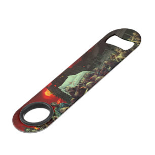 SlipperyJoe's apocalyptische Halloween-scène grote Speed Flessenopener