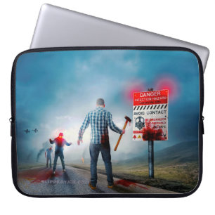 SlipperyJoe's apocalyptische infectiegevaar Hallow Laptop Sleeve