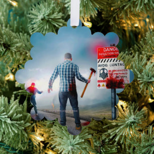 SlipperyJoe's apocalyptische infectiegevaar Hallow Ornament Kaart