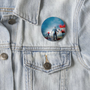 SlipperyJoe's apocalyptische infectiegevaar Hallow Ronde Button 5,7 Cm