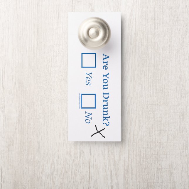 SlipperyJoe's Are You Drink gehamerd selectievakje Deurhanger (Op knop)