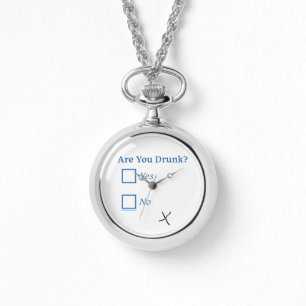 SlipperyJoe's Are You Drink gehamerd selectievakje Horloge